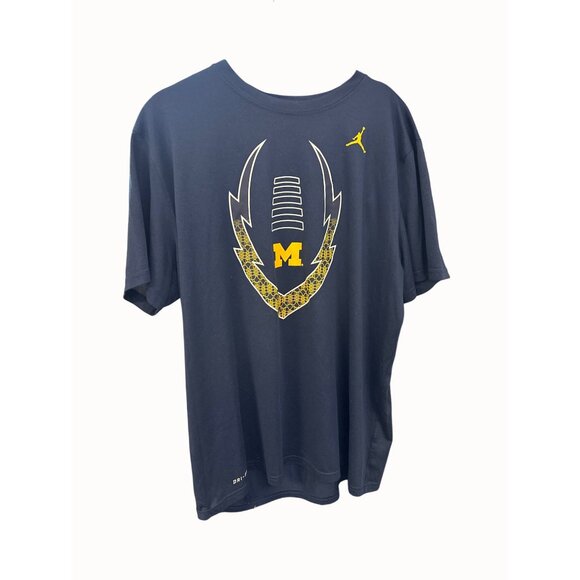 Nike Michigan Wolverines Dri-FIT Athletic Cut T-Shirt Size L - Picture 1 of 7